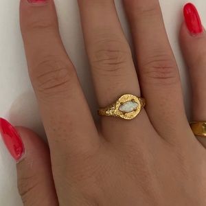 Local Eclectic Gold and Opal ring